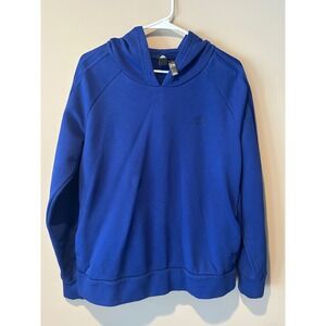 Adidas Royal Blue Hoodie Hooded Sweatshirt Womens Size L